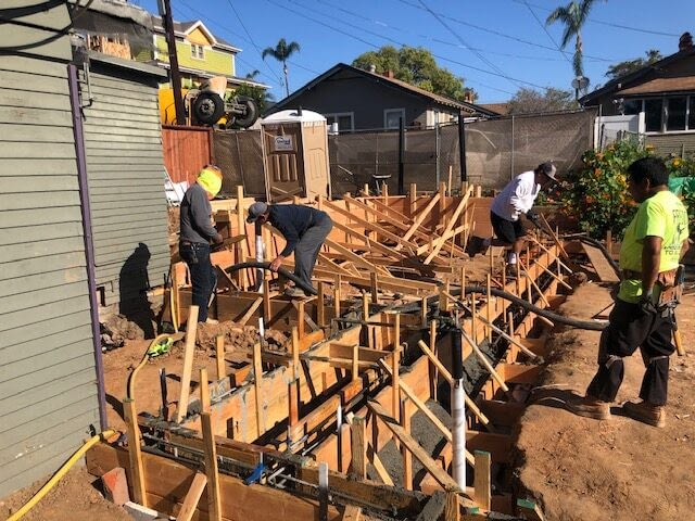 West Coast Building and Design work on a project, showcasing an Caisons, in mid construction to create a beautiful ADU, otherwise known as an Accessory Dwelling Unit